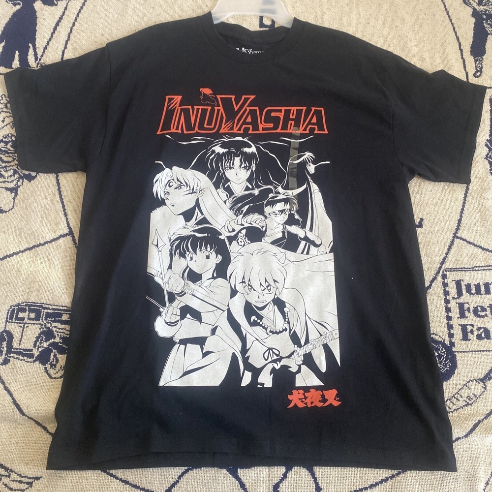 InuYasha Japanese Anime Men's Large T-Shirt New - Picture 1 of 5